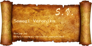 Semegi Veronika névjegykártya